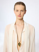 Load image into Gallery viewer, Khaki Calla Flower Necklace
