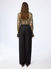 Load image into Gallery viewer, Wide-Leg Pleated  Wool Gabardine Pants
