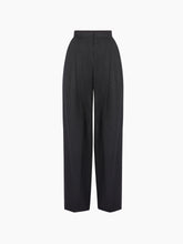Load image into Gallery viewer, Wide-Leg Pinstriped Wool Pants
