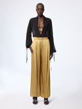 Load image into Gallery viewer, Gold Harem Silk Satin Pants
