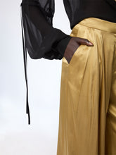 Load image into Gallery viewer, Gold Harem Silk Satin Pants
