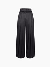 Charger l&#39;image dans la galerie, Black Harem Silk Satin Pants
