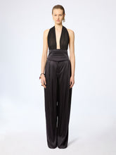 Load image into Gallery viewer, V-Neck Silk Blouse With Bow Detail
