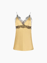 Charger l'image dans la galerie, Gold V-Neck Silk Satin Top
