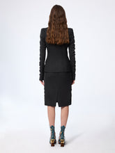 Load image into Gallery viewer, Wool Gabardine Blazer With Ruffled Sleeves
