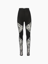 Cargar imagen en el visor de la galería, Patchwork Leggings With Lace Inserts
