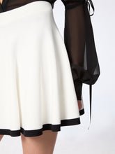 Load image into Gallery viewer, White Mini Knit Skater Skirt

