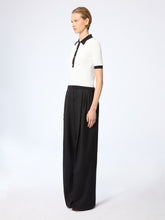 Load image into Gallery viewer, White Bicolour Cropped Polo
