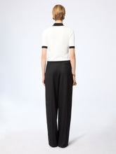 Load image into Gallery viewer, White Bicolour Cropped Polo
