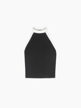 Cargar imagen en el visor de la galería, Black Halterneck Knit Top
