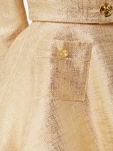 Charger l&#39;image dans la galerie, Mini flared skirt with pockets in gold - Nina Ricci
