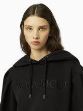 Load image into Gallery viewer, Peplum hoodie dress in black - Nina Ricci
