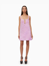 Load image into Gallery viewer, Satin mini a-line dress in pink - Nina Ricci
