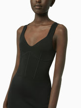 Charger l&#39;image dans la galerie, Corset detail dress in black - Nina Ricci
