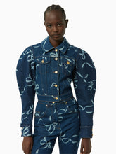 Charger l&#39;image dans la galerie, Bow print denim jacket - Nina Ricci
