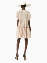 Load image into Gallery viewer, Silk cotton blend babydoll dress in pink - Nina Ricci
