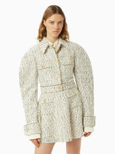 Charger l&#39;image dans la galerie, Short cocoon sleeve jacket in light beige - Nina Ricci
