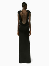 Charger l&#39;image dans la galerie, Fluid open back dress in black - Nina Ricci
