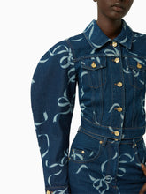 Charger l&#39;image dans la galerie, Bow print denim jacket - Nina Ricci
