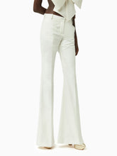 Charger l&#39;image dans la galerie, Linen bootcut pants in natural - Nina Ricci
