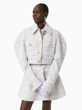 Charger l&#39;image dans la galerie, Short cocoon sleeve jacket in lilac - Nina Ricci
