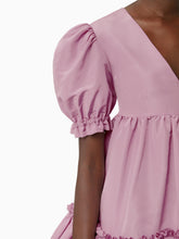 Charger l&#39;image dans la galerie, Taffeta babydoll dress in dark pink - Nina Ricci
