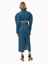 Load image into Gallery viewer, Long distressed denim skirt - Nina Ricci
