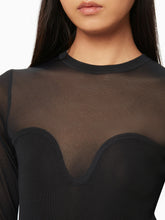 Load image into Gallery viewer, Heart neckline top in black - Nina Ricci
