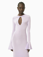 Charger l&#39;image dans la galerie, Fluid jersey midi dress in purple - Nina Ricci
