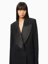 Charger l&#39;image dans la galerie, Oversized double-breasted blazer in black - Nina Ricci
