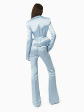 Load image into Gallery viewer, Satin peplum blazer in blue - Nina Ricci
