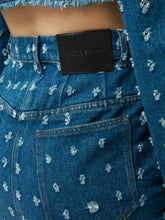 Charger l&#39;image dans la galerie, Long distressed denim skirt - Nina Ricci
