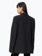 Charger l&#39;image dans la galerie, Oversized double-breasted blazer in black - Nina Ricci
