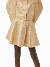 Load image into Gallery viewer, Mini flared skirt with pockets in gold - Nina Ricci
