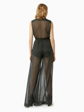 Load image into Gallery viewer, Muslin palazzo pants in white polka-dot  - Nina Ricci
