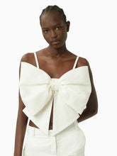 Charger l&#39;image dans la galerie, Linen bow bralette in natural - Nina Ricci
