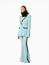 Charger l&#39;image dans la galerie, Flared tuxedo pants in light blue - Nina Ricci
