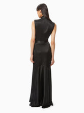 Charger l&#39;image dans la galerie, Long bias cut skirt in black - Nina Ricci
