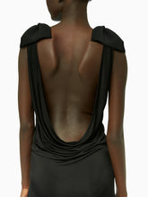 Charger l&#39;image dans la galerie, Fluid open back dress in black - Nina Ricci
