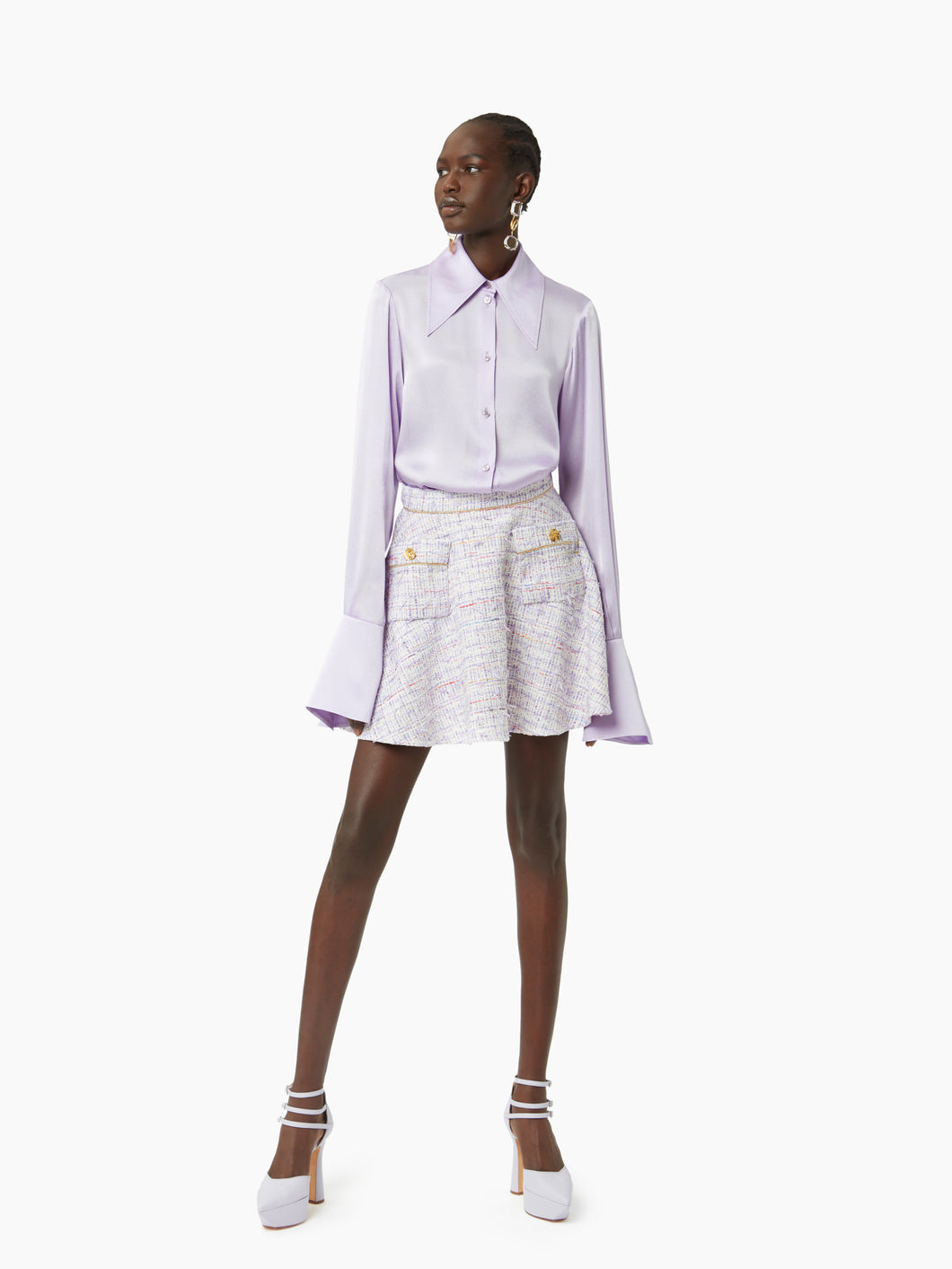 Bell cuff shirt in lilac - Nina Ricci