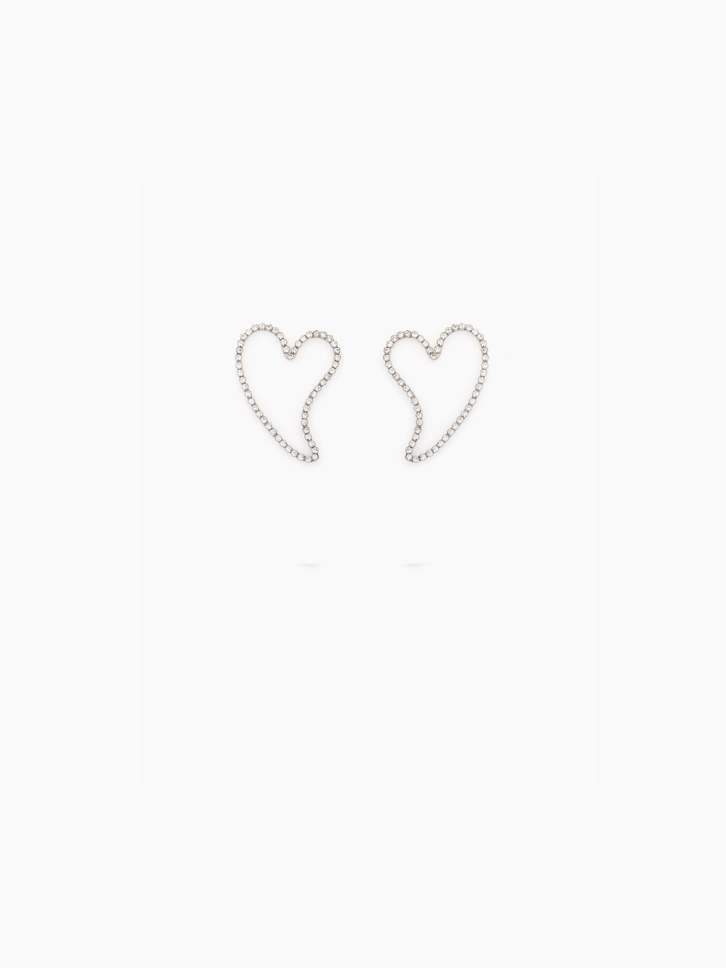 Heart strass earrings in silver - Nina Ricci