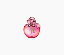 画像をギャラリービューアに読み込む, Nina Illusion - A pink, floral-themed perfume bottle with a clear liquid visible inside and decorative green accents.

