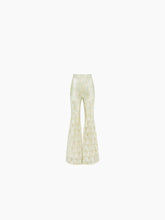 Charger l&#39;image dans la galerie, Guipure lace flare pants in silver - Nina Ricci
