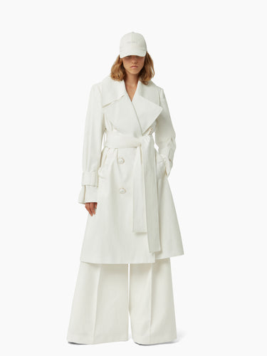 Linen trench coat in natural - Nina Ricci