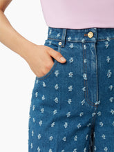 Load image into Gallery viewer, Distressed Denim Flare Jeans In Blue - Nina Ricci
