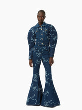 Charger l&#39;image dans la galerie, Bow print denim jacket - Nina Ricci
