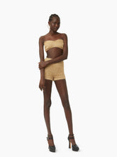 Charger l&#39;image dans la galerie, Metallic knit hotpants in gold - Nina Ricci
