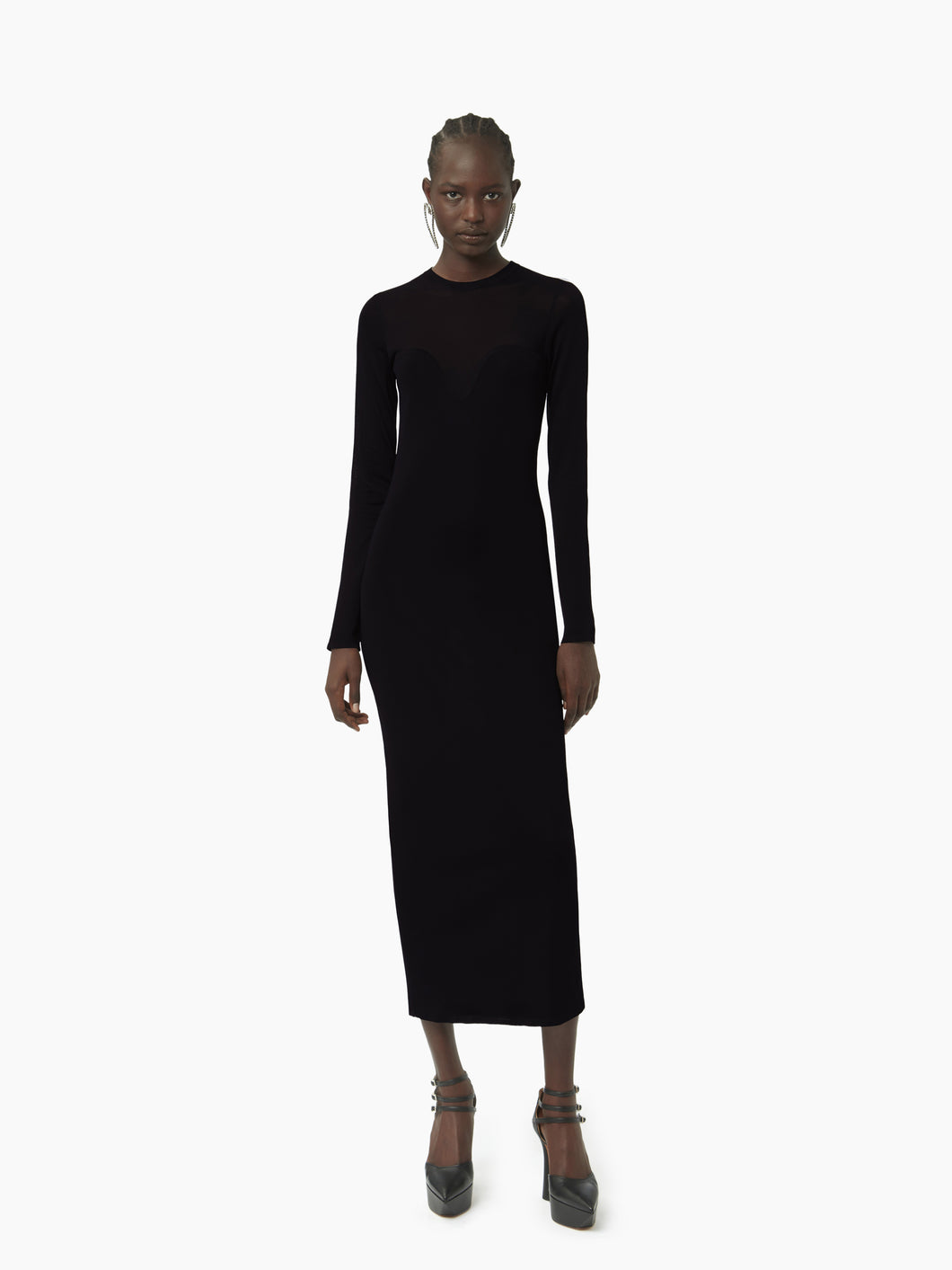 Heart neckline dress in black - Nina Ricci