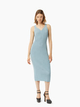 Load image into Gallery viewer, Heart neckline sleeveless dress in light blue - Nina Ricci
