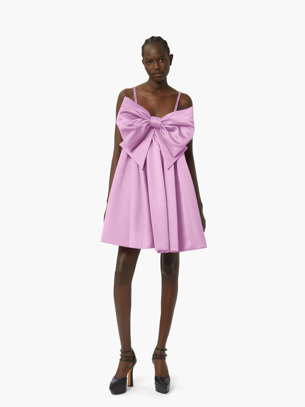 Bow front flared dress in lila - Nina Ricci